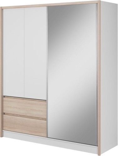 Szafa przesuwna Sara 180cm biały / sonoma