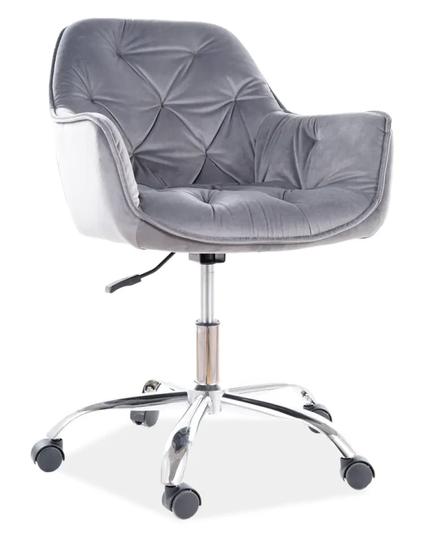 Fotel obrotowy Q-190 Velvet szary Bluvel 14