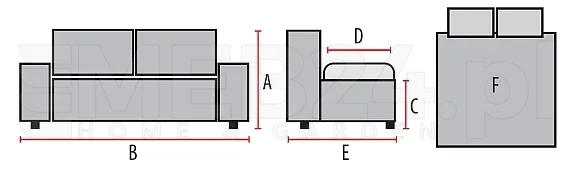 Sofa rozkładana Spike II curry .138