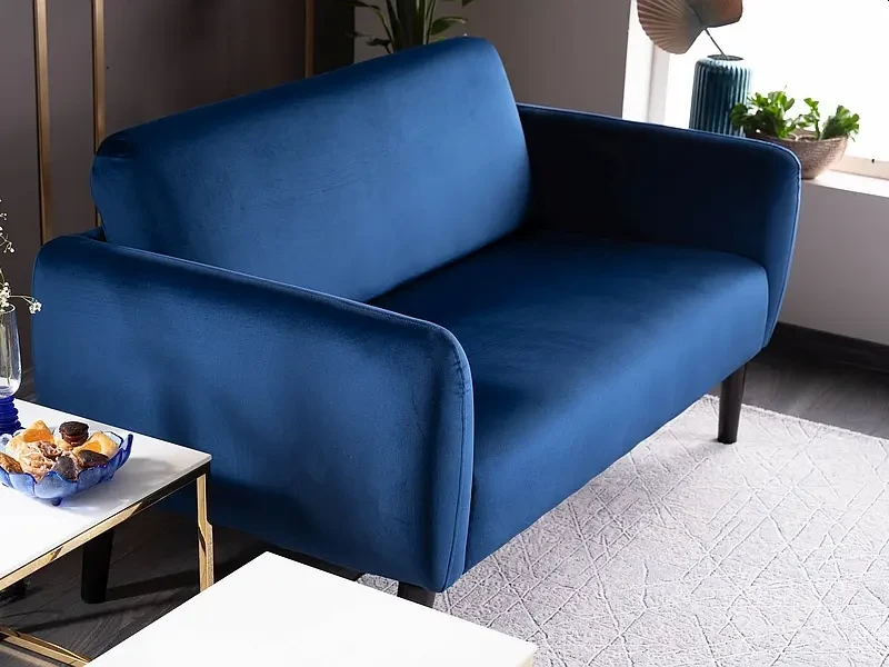 Sofa Elsa Velvet granatowa Bluvel 86