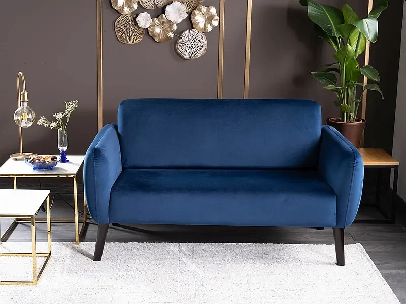Sofa Elsa Velvet granatowa Bluvel 86
