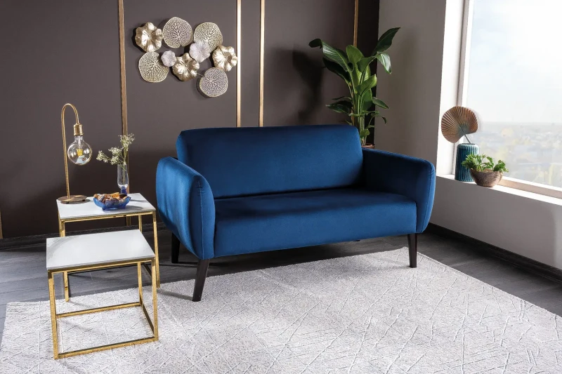 Sofa Elsa Velvet granatowa Bluvel 86