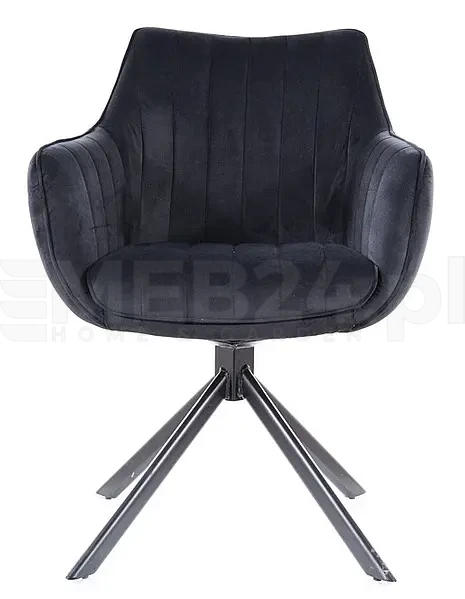 Krzesło tapicerowane Azalia Velvet czarny Bluvel 19