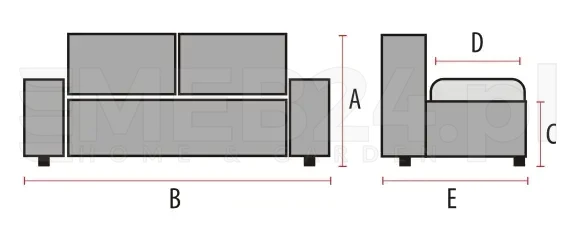 Sofa TM-2 ekoskóra zielony