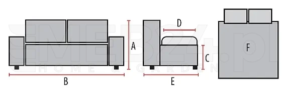 Sofa rozkładana Zenia szara .137