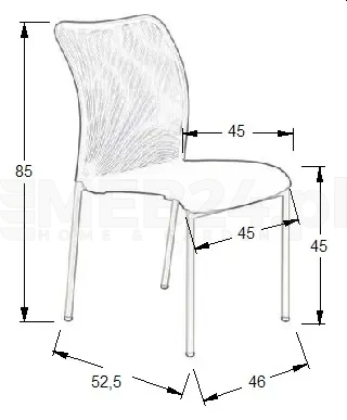 Krzesło konferencyjne HN-7502 Aluminium/Czarny