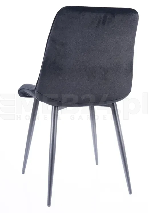 Krzesło tapicerowane Chic Matt Velvet 99 czarny