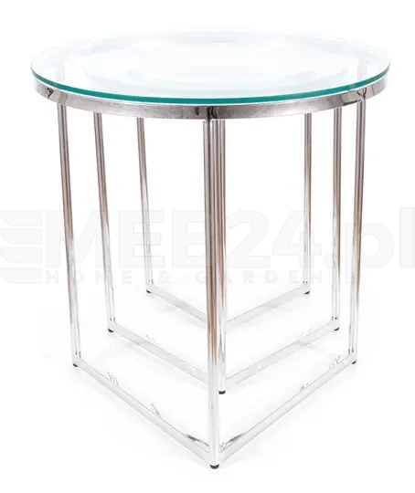 Zestaw stolików Trinity transparentny/srebrny
