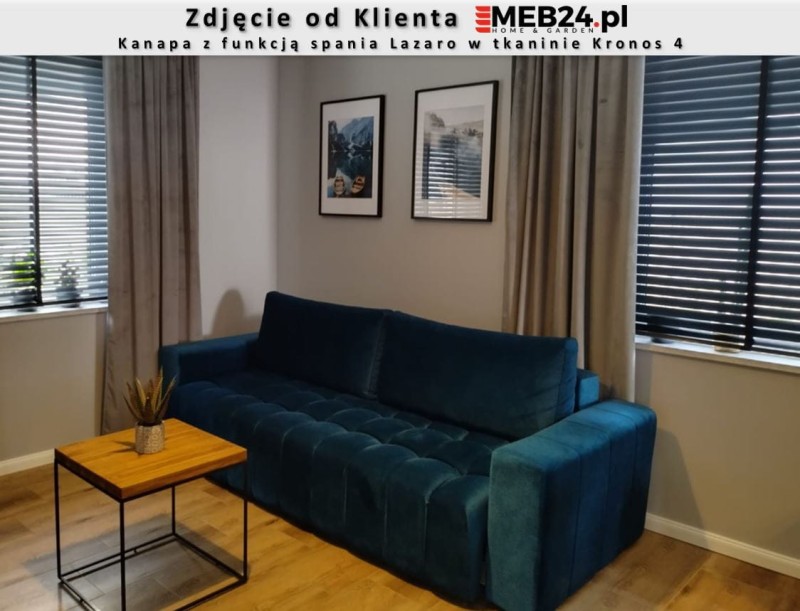 Kanapa z funkcją spania Lazaro tapicerowana - zdjęcie od klienta