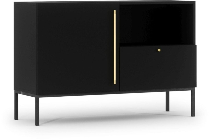 Komoda 120 cm LANZZI czarny mat
