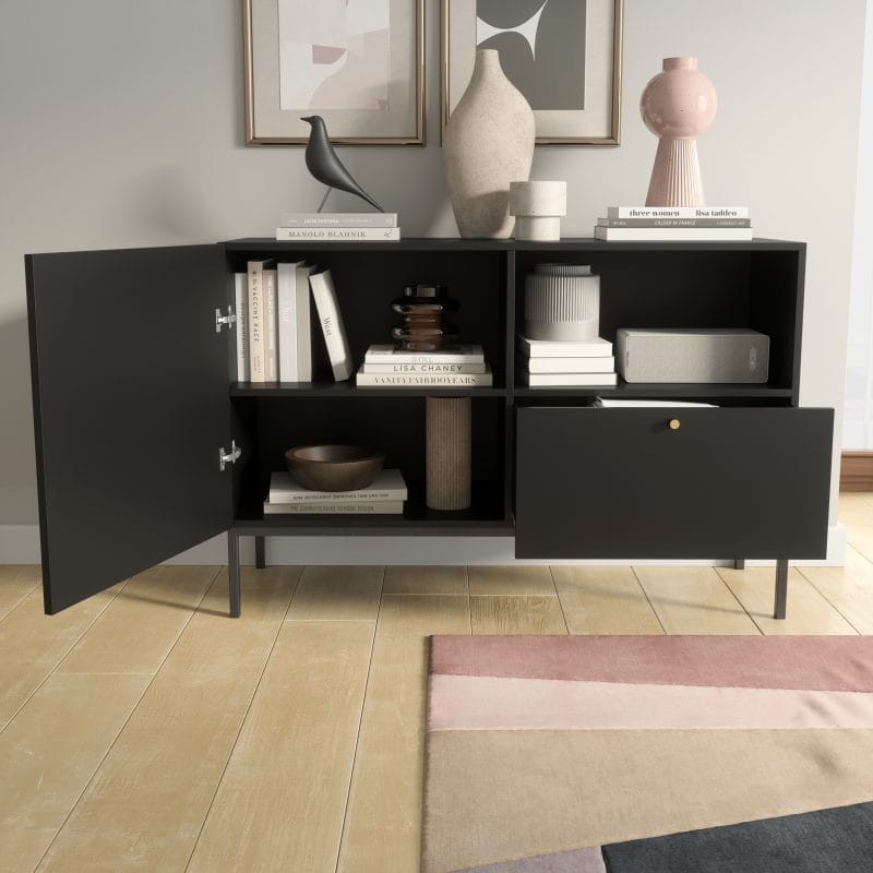 Komoda 120 cm LANZZI czarny mat