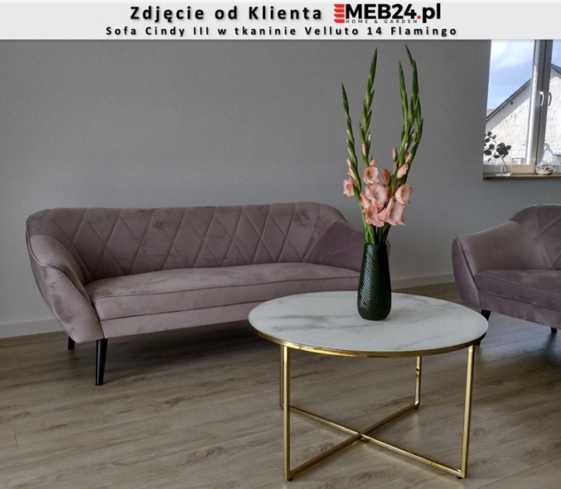 Sofa tapicerowana Cindy III w stylu skandynawskim 48H  - zdjęcie od klienta