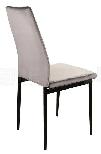 Krzesło tapicerowane Atom Velvet szary Bluvel 14