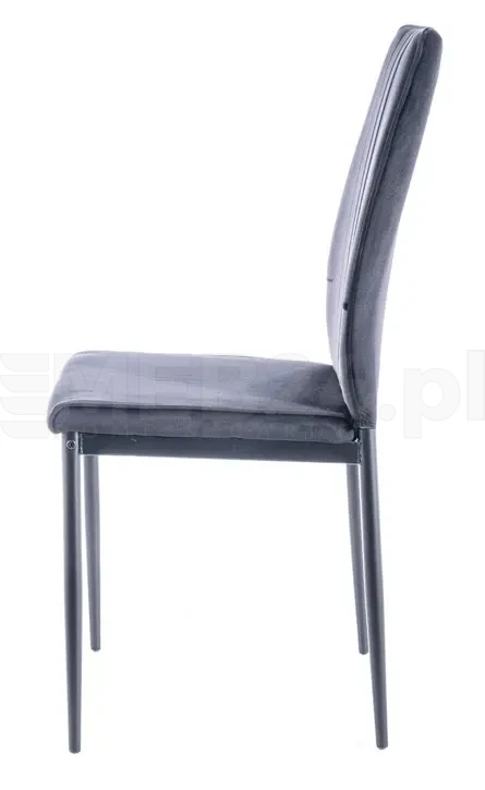 Krzesło tapicerowane Atom Velvet szary Bluvel 14