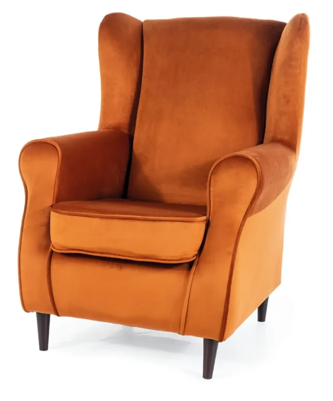 Fotel tapicerowany Baron Velvet cynamon Bluvel 4215