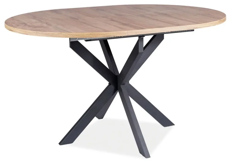 Stół rozkładany Gaston 100-135 cm dąb artisan/czarny