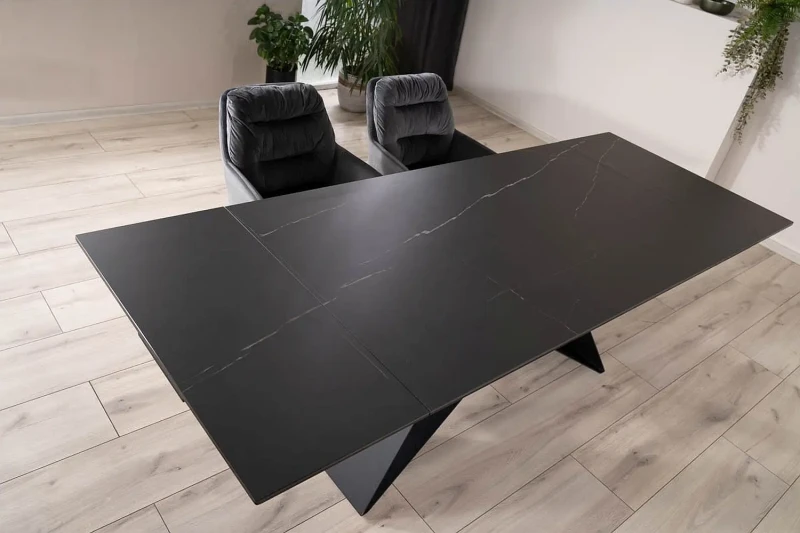 Stół rozkładany Salvadore Ceramic 160-240 cm czarny Sahara Noir/czarny mat