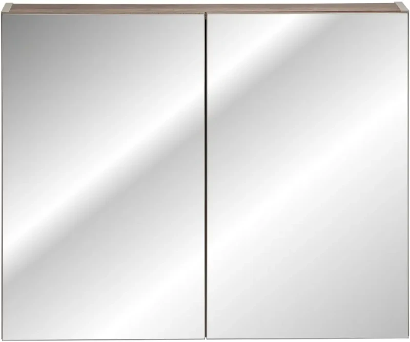Zestaw mebli łazienkowych SANTA FE TAUPE A3 taupe/dąb vintage z szafką pod umywalkę 80 cm - 6 elementów