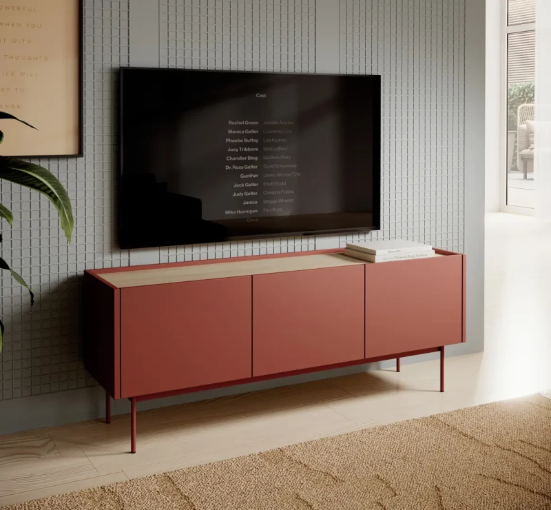 Szafka RTV Color 144 cm ceramic red