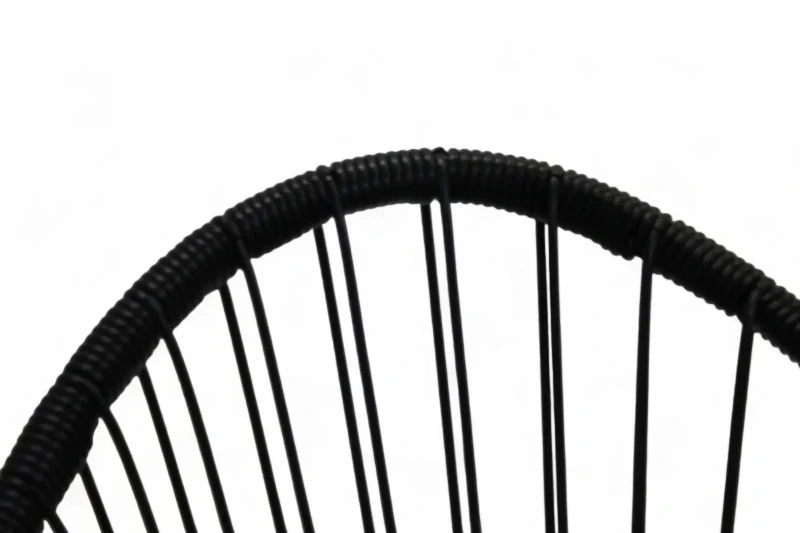 Krzesło ogrodowe z technorattanu Kobi 83 cm Czarny