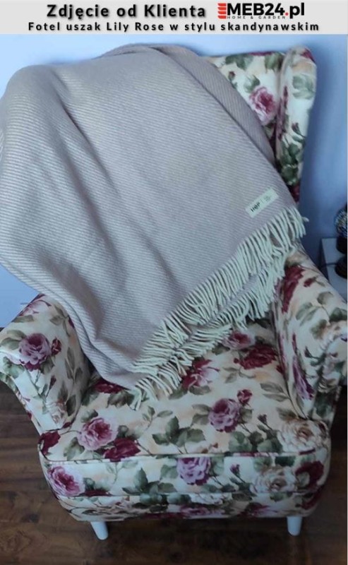 Fotel uszak Lily Rose w stylu skandynawskim 48H - zdjęcie od klienta
