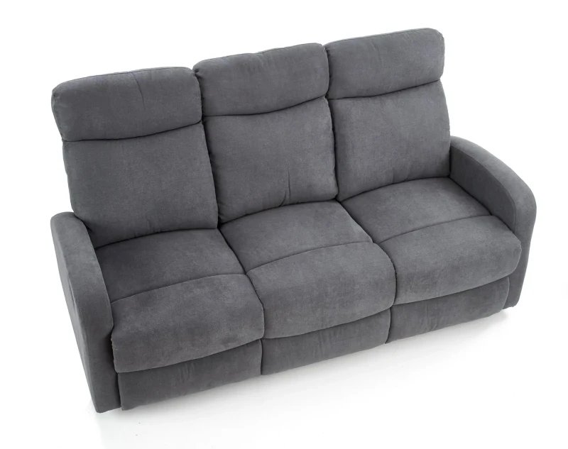 Sofa Oslo 3S z rozkładanym podnóżkiem ciemny popiel
