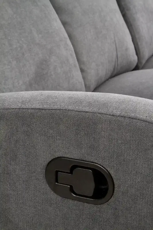 Sofa Oslo 3S z rozkładanym podnóżkiem ciemny popiel