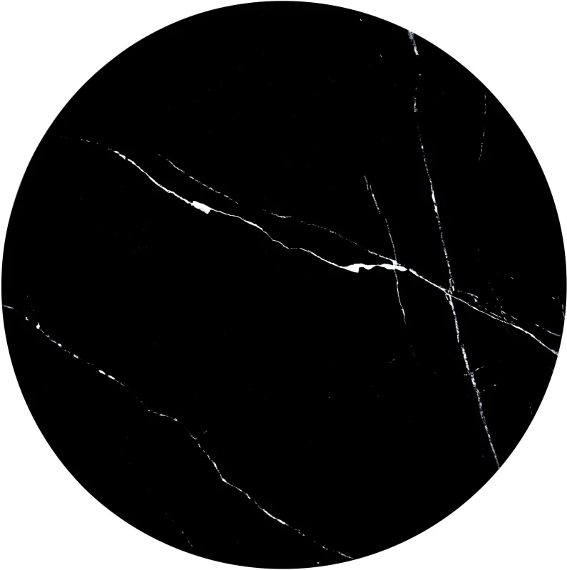 Stolik kawowy Tribeca 50 cm ława okrągła blat ceramiczny czarny marmur / złoty
