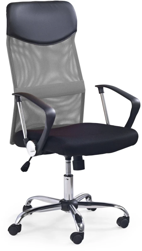 Fotel obrotowy Vire z mechanizmem TILT do biura tkanina membranowa popiel