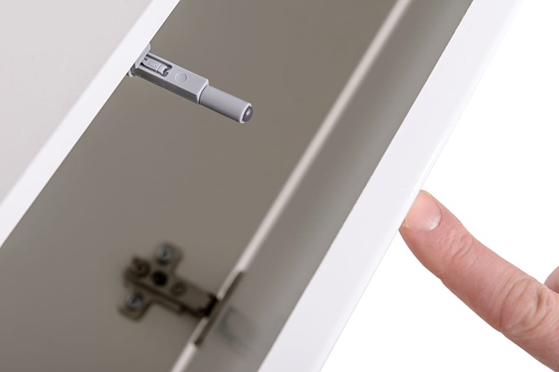 Meblościanka Fly M3 z biokominkiem oświetlenie LED zestaw 5 elementów do salonu