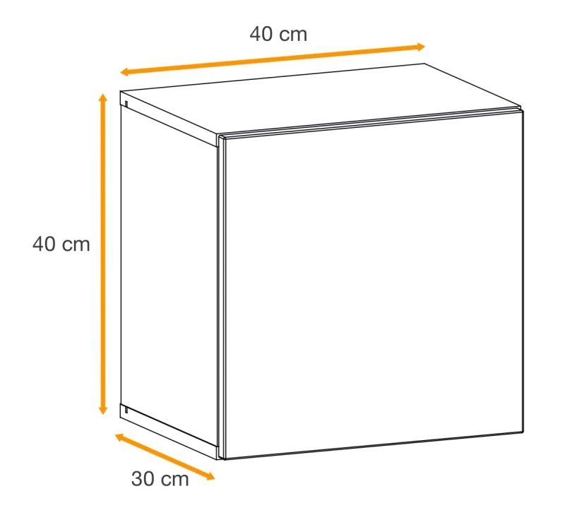 Szafka wisząca Easy VI 40 cm kwadratowa do przedpokoju dąb wotan