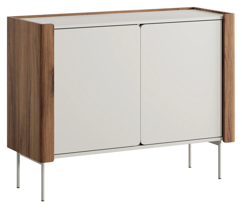 Komoda Wrap 105 cm dwudrzwiowa do salonu orzech warmia/kaszmir