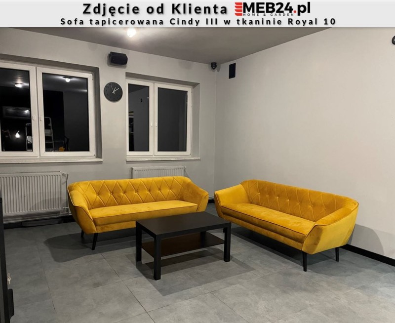 Sofa tapicerowana Cindy III w stylu skandynawskim - zdjęcie od klienta