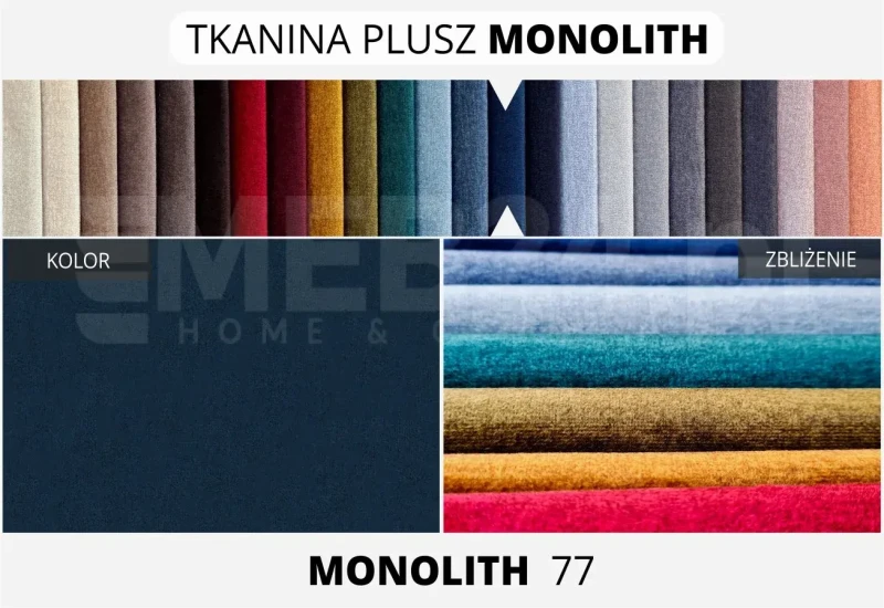 Fotel tapicerowany Delicante w stylu skandynawskim Monolith 77