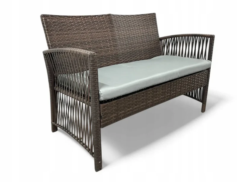 Zestaw mebli ogrodowych z technorattanu Patio Luxe Brąz