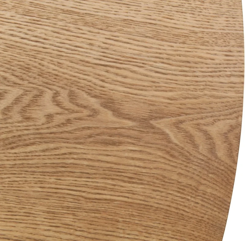 Stół okrągły Angel do jadalni 120 cm dąb/czarny mat