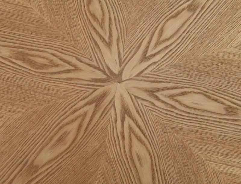 Stół okrągły Angel do jadalni 120 cm dąb/czarny mat