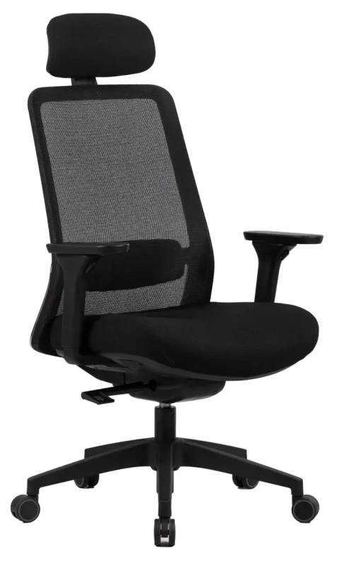 Fotel obrotowy Q-718H ergonomiczny do biura czarny
