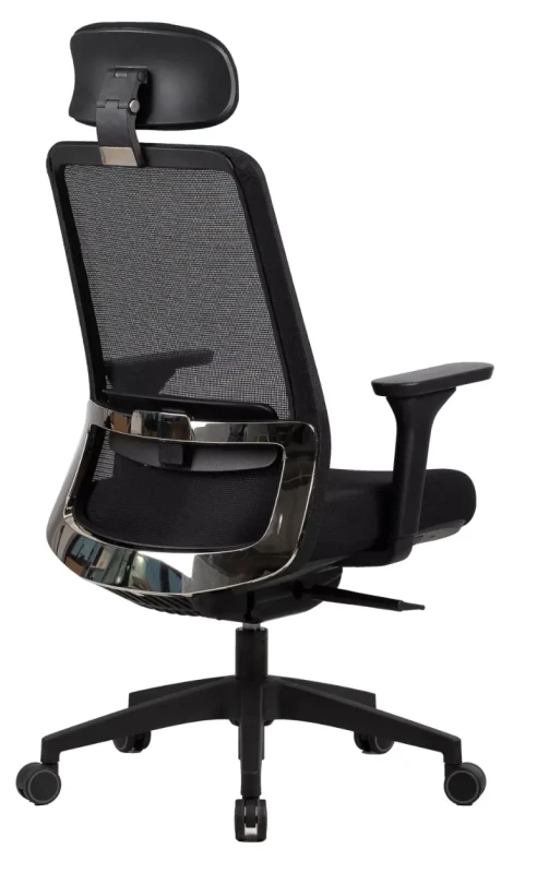 Fotel obrotowy Q-718H ergonomiczny do biura czarny