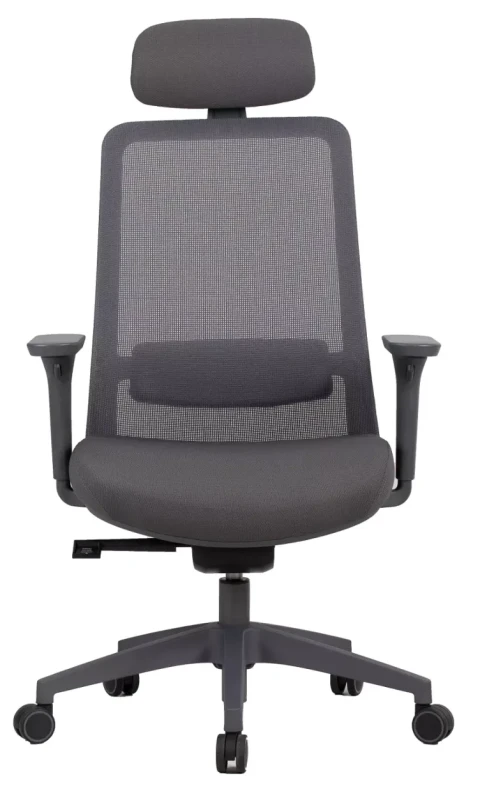 Fotel obrotowy Q-718H ergonomiczny do biura szary