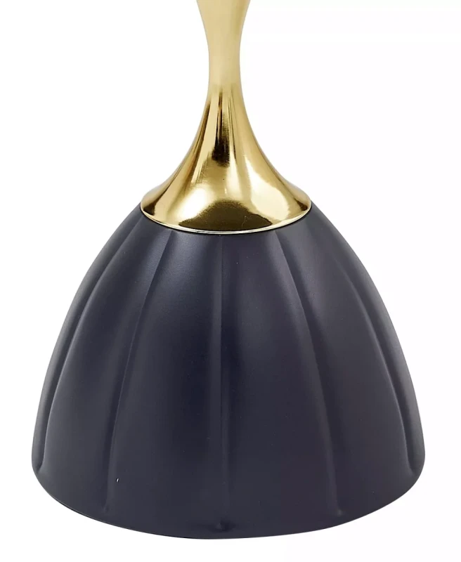Stolik kawowy Piana okrągły do salonu 38 cm czarny/złoty