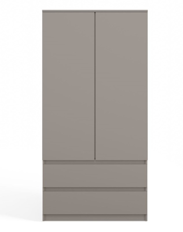 Szafa Malwa SS-90 dwudrzwiowa z szufladami 90 cm glina/szary