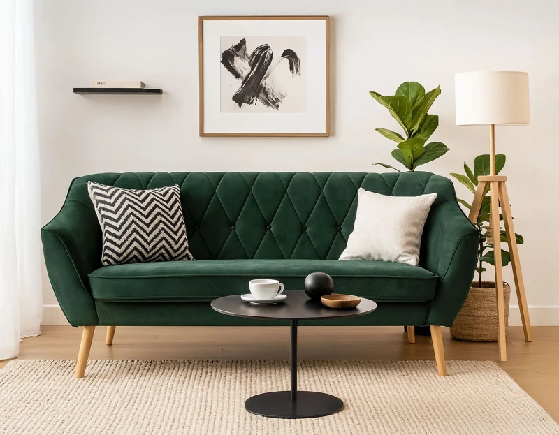 Sofa tapicerowana Cindy III w stylu skandynawskim 48H