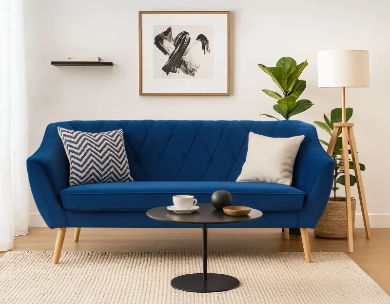 Sofa tapicerowana Cindy III w stylu skandynawskim 48H