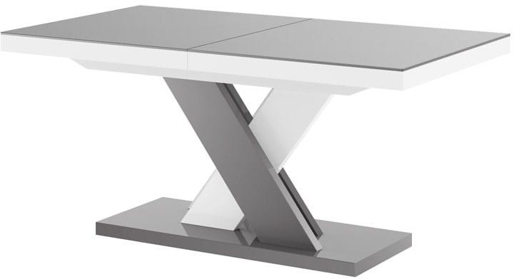 Stół rozkładany XENON LUX 160-256 cm szaro-biały mix