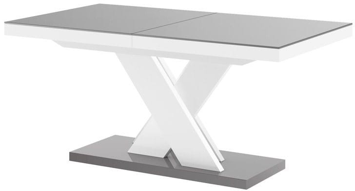 Stół rozkładany XENON LUX 160-256 cm szaro-biały