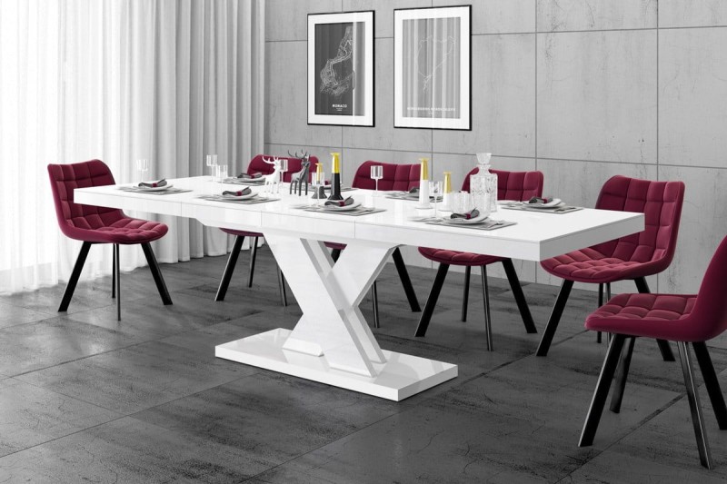 Stół rozkładany XENON LUX 160-256 cm biały