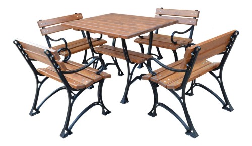 Meble ogrodowe żeliwne Faktor z podłokietnikami 100