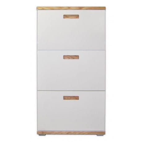 Szafka na buty Bueno biały połysk/dąb naturalny