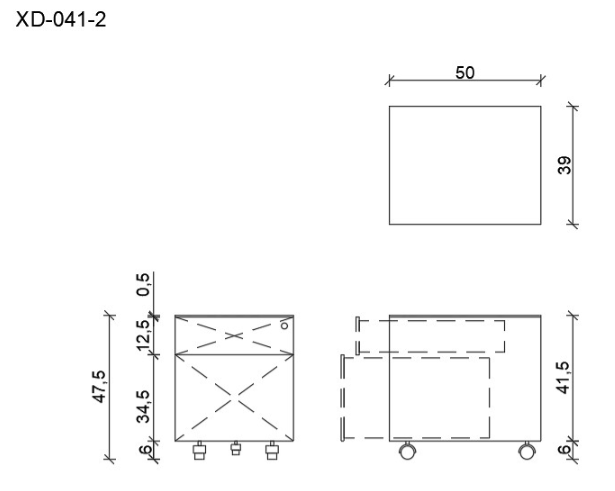 Kontenerek XD-041-2 szary
